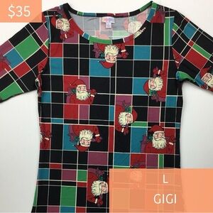 LuLaRoe 2017 Holiday Collection Gigi Leggings Material Size Large